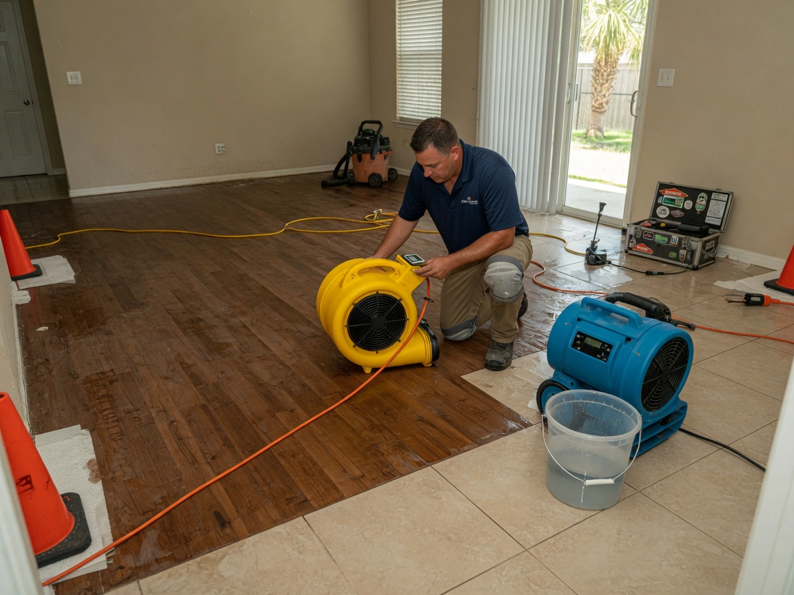 Appliance Leak Water Damage Cleanup in Mid-West, TX 77007
